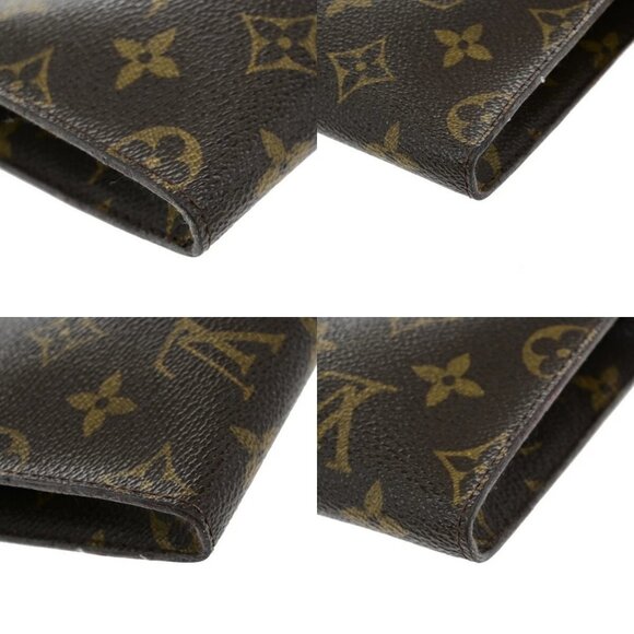 LOUIS VUITTON Logo BUCKET PM Pouch Bag Monogram Leather Brown France 60EE075 - Picture 12 of 13